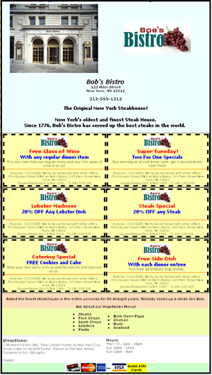 Deluxe Coupon Page